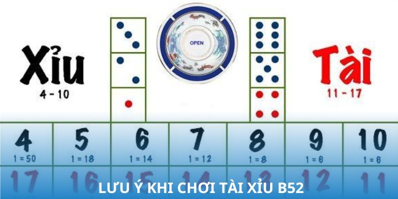 Tìm hiểu chú ý khi chơi tài xỉu B52